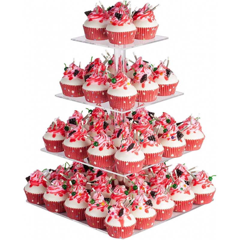 Cupcake Stand Tier - YestBuy 4-laags acryl cupcake standaard, premium