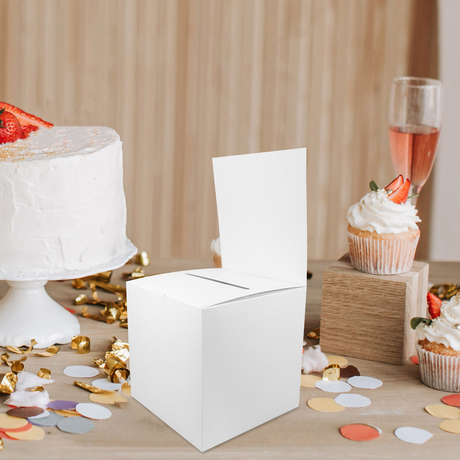 Event Party Box - 4 stuks papieren doos voor loterijen,