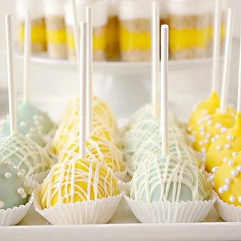 Cotton Candy Cone - 8/10/15cm Plastic Lollipopstokjes voor Chocolade Suiker