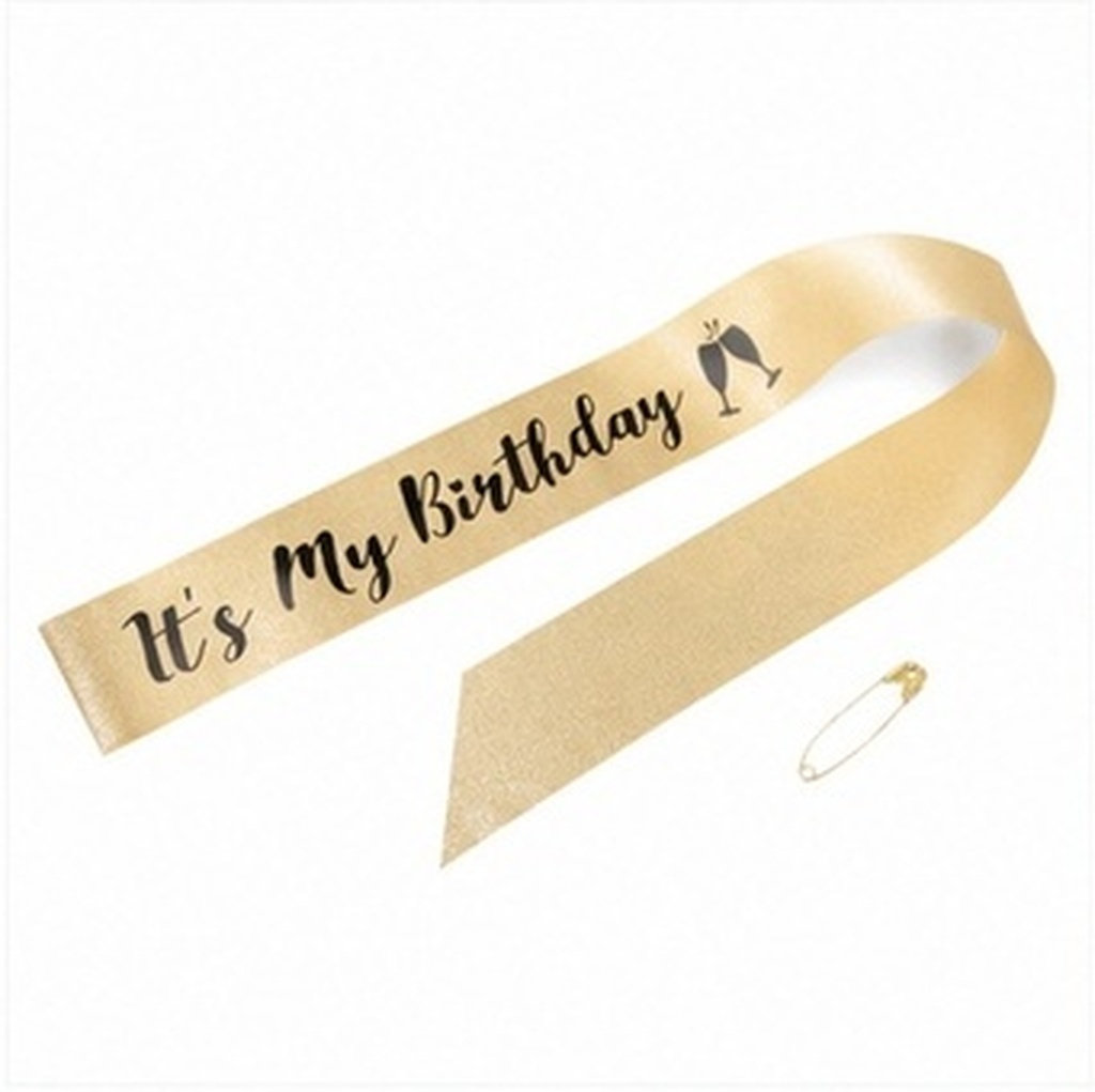 Birthday Sash Glitter - 1 stuks verjaardagsband met glitter, schouderband,