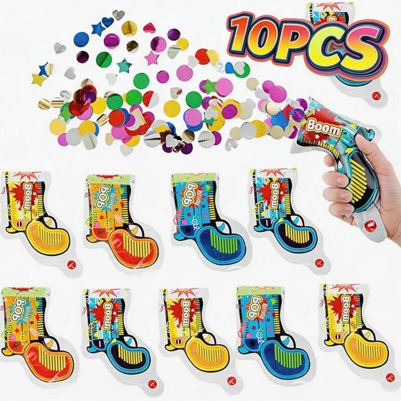 Confetti Cannon Tube - 10 stuks opblaasbare confettikanonnen, handzame party