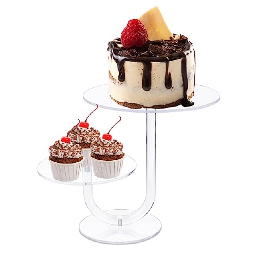 2-laags transparante taartstan - Cupcake Stand Tier recensie en prijs