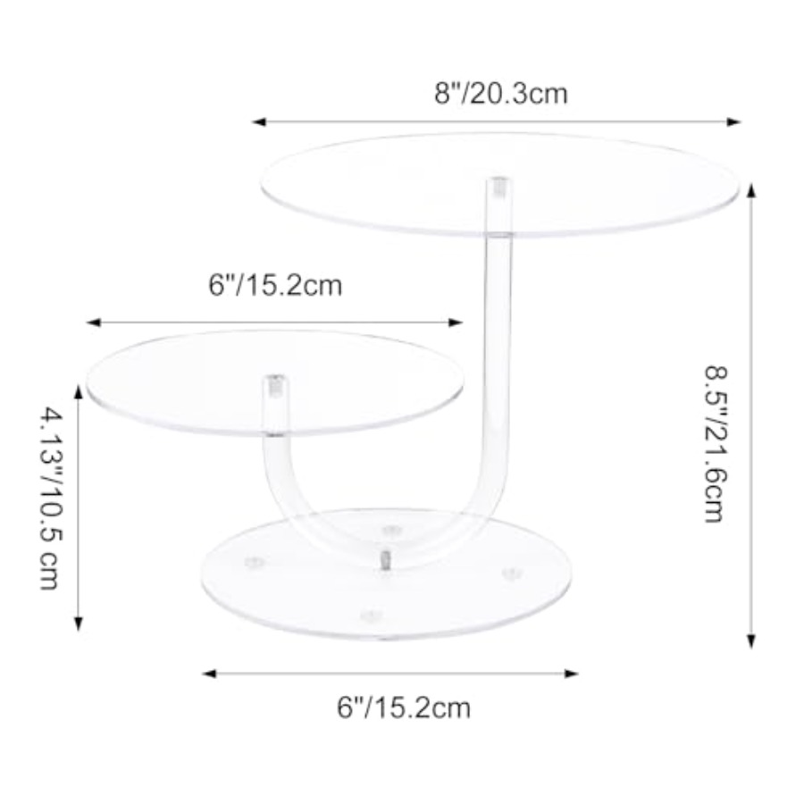 2-laags transparante taartstan - Cupcake Stand Tier recensie en prijs