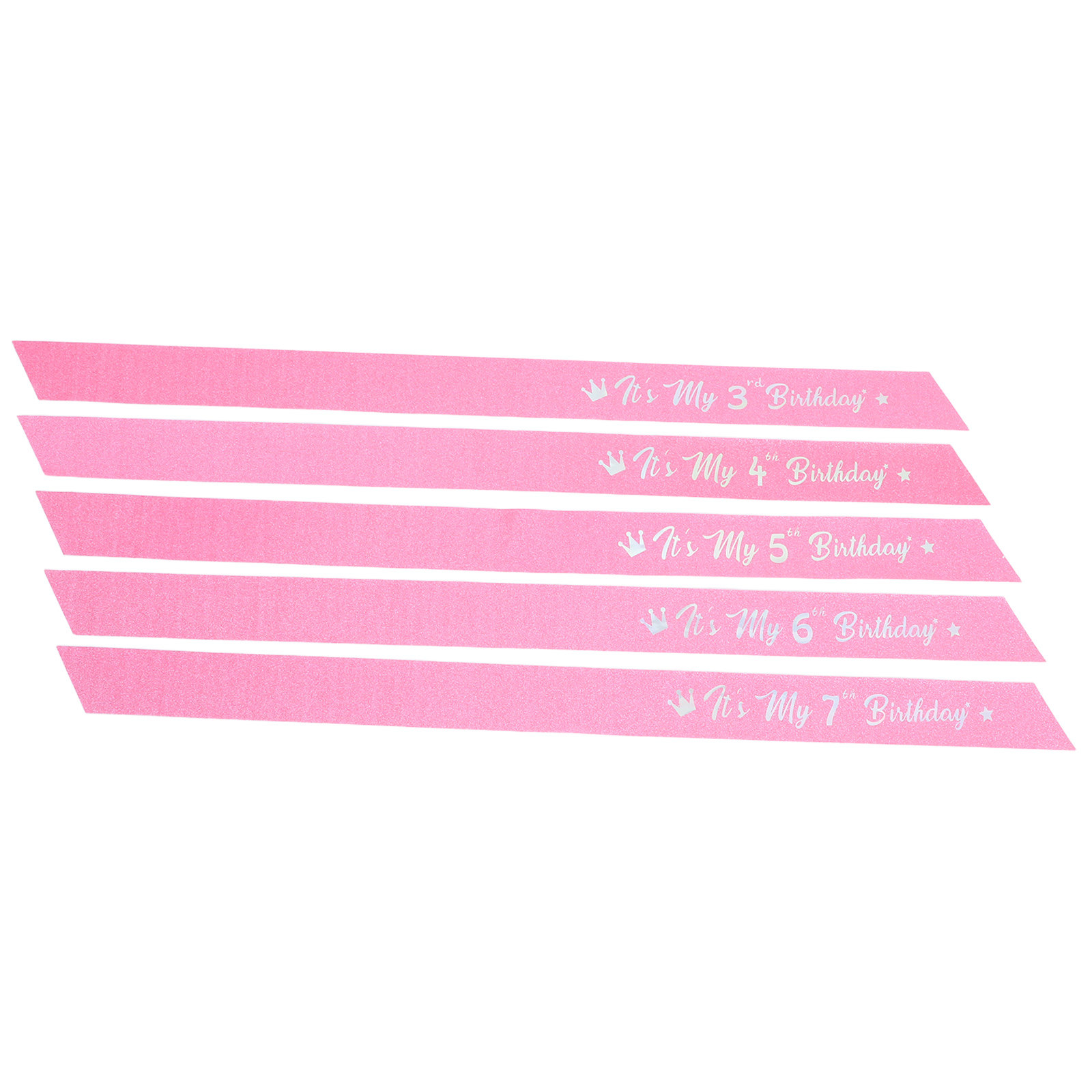 Roze glitter verjaardagssjerp, - Birthday Sash Glitter recensie en prijs