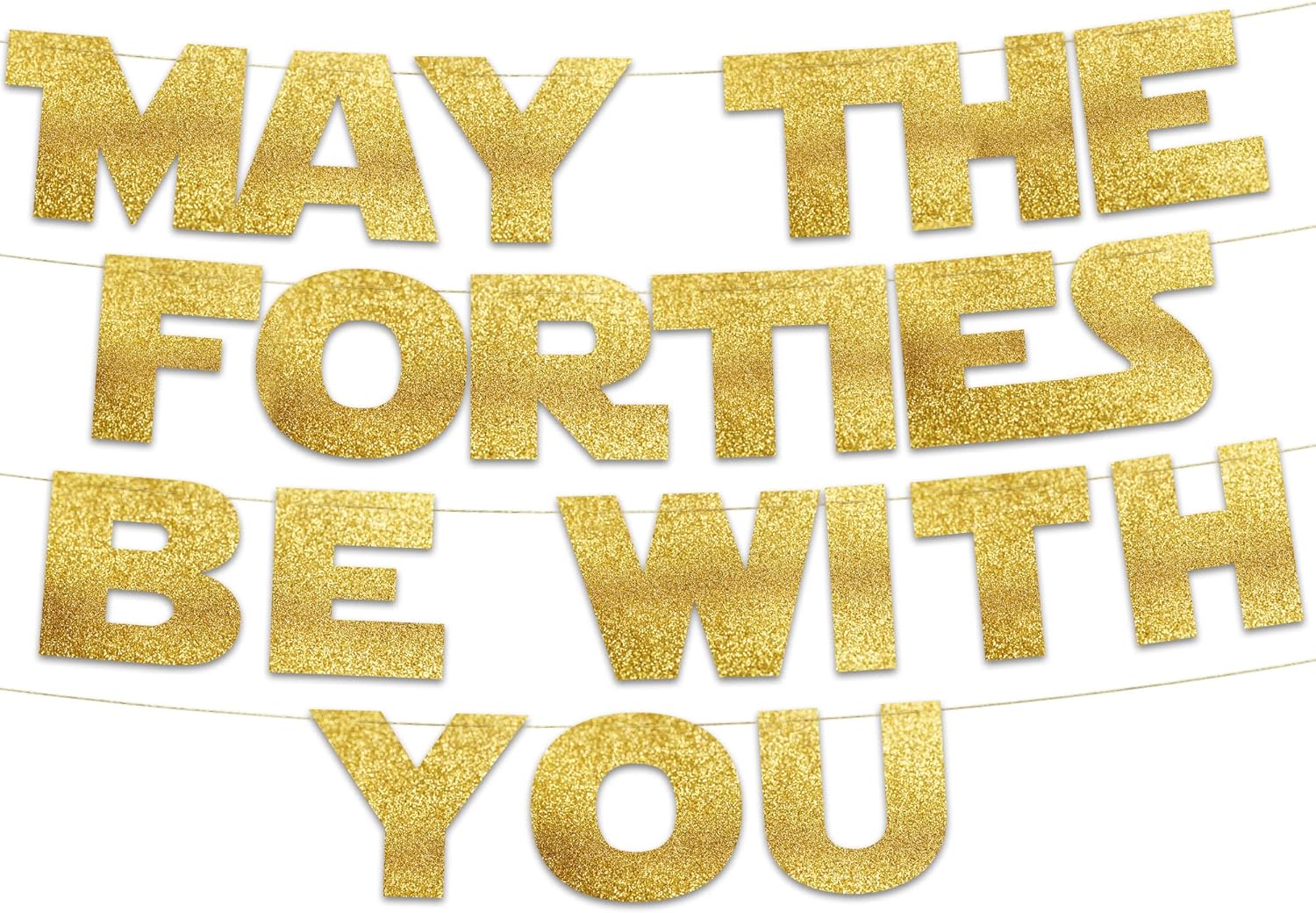 May The Forties Be With You Ba - Party Banner Gold recensie en prijs