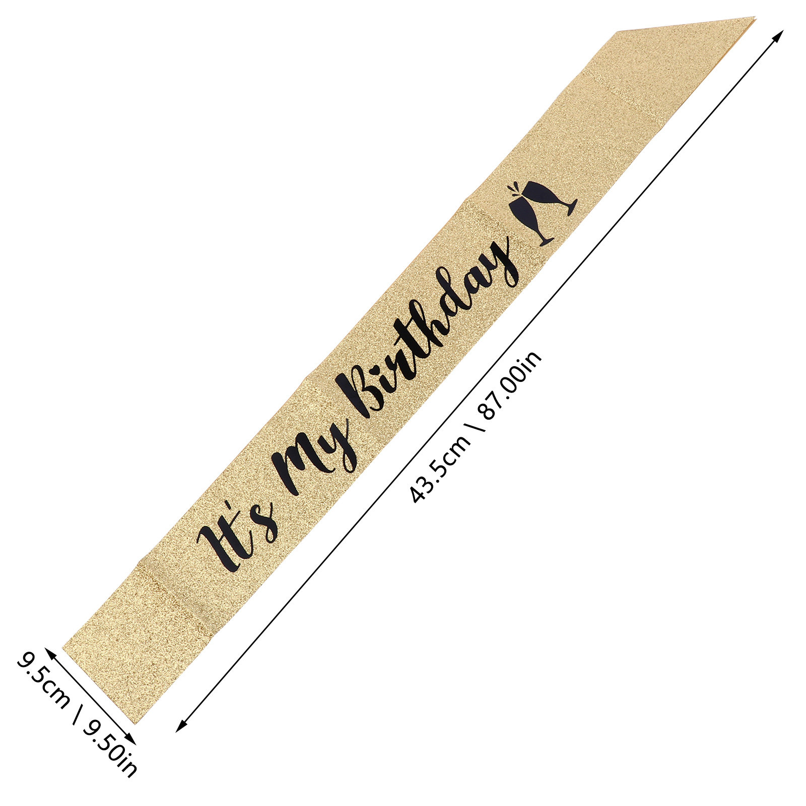 1 stuks verjaardagsband met gl - Birthday Sash Glitter recensie en prijs