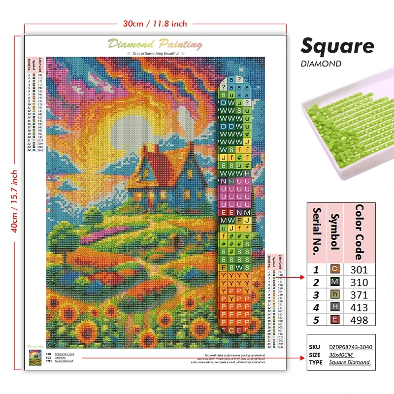 Diamant schilderij bloemenveld - Paper Straw Color recensie en prijs