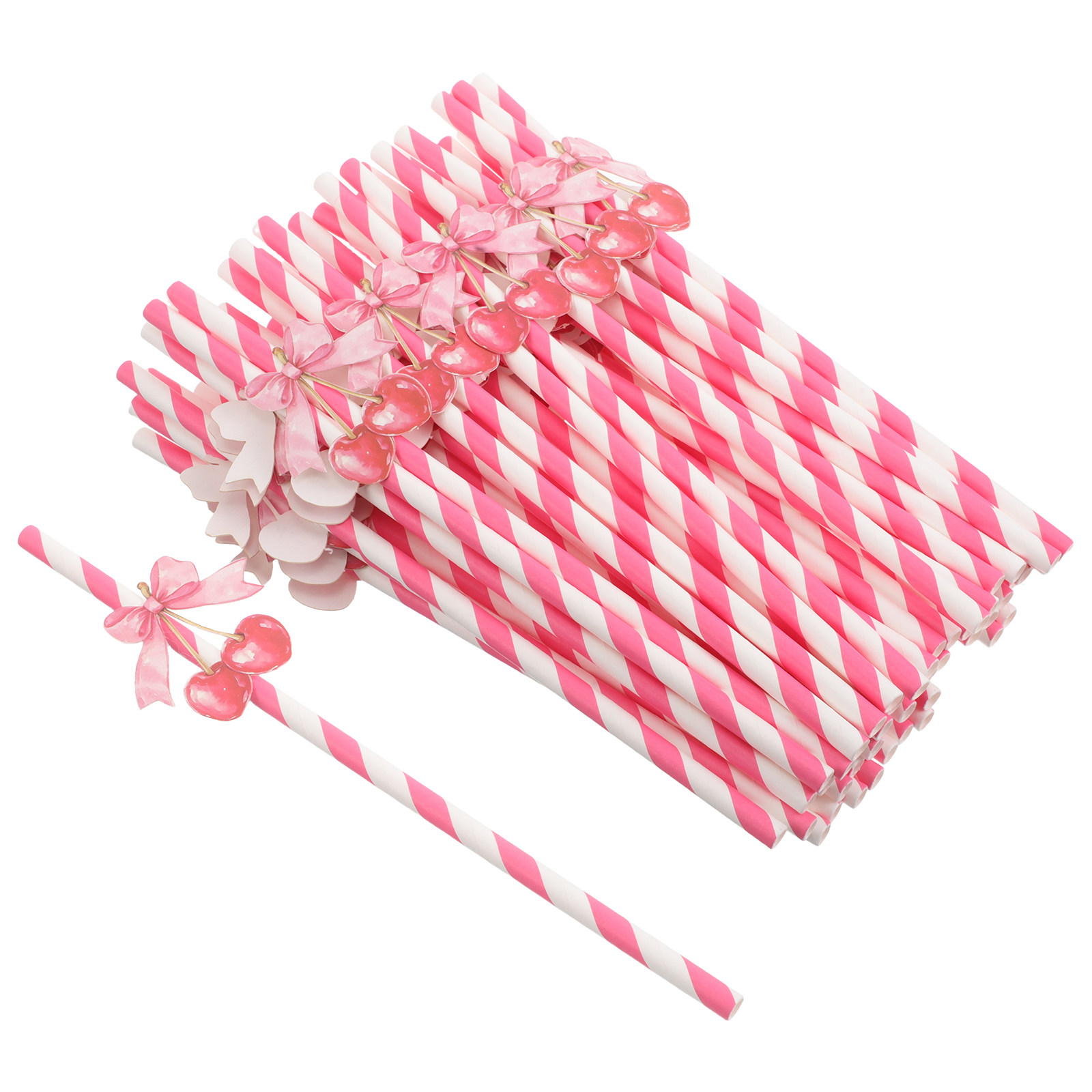 50 stuks papieren rietjes met  - Paper Straw Color recensie en prijs